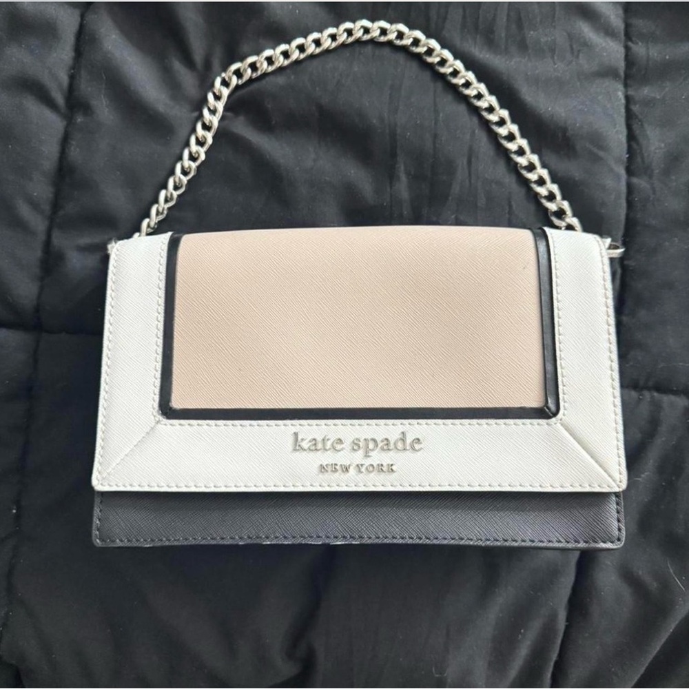 kate spade Cream and Black Shoulder Bag
